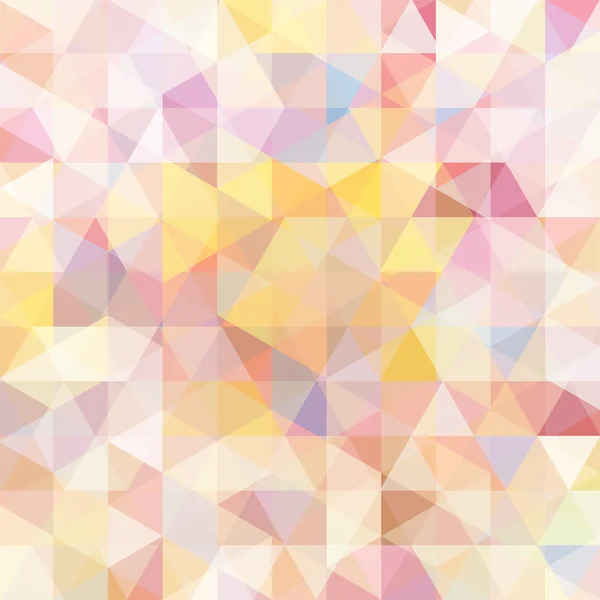 Sfondo astratto composto da triangoli rosa pastello, giallo, bianco — Vettoriale Stock