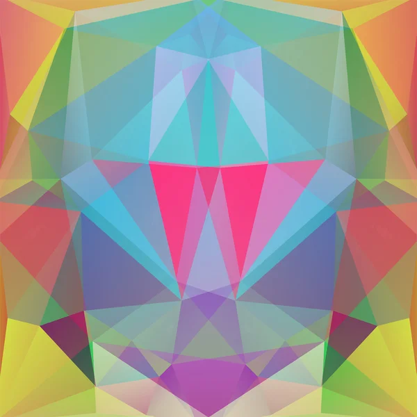 Fondo abstracto formado por triángulos rosa, azul, verde y amarillo — Vector de stock