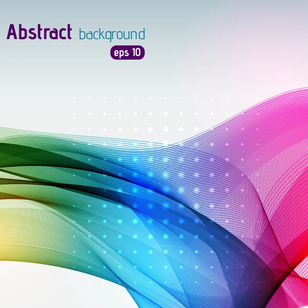 Vector Abstract spectrum curved lines background. — Stock Vector