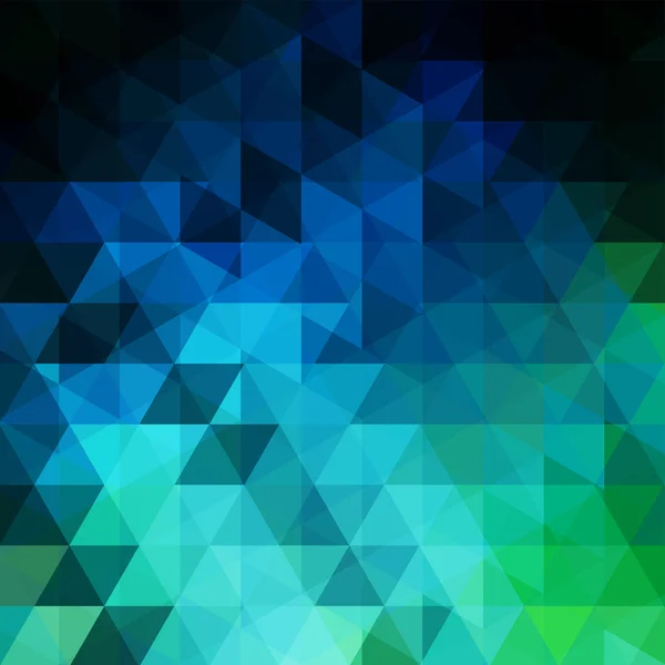 Abstract Ιστορικό αποτελείται από μπλε, πράσινα τρίγωνα — Διανυσματικό Αρχείο
