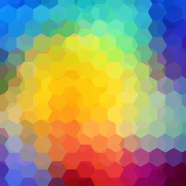 Abstraktní pozadí skládající se z barevné šestiúhelníky — Stockový vektor