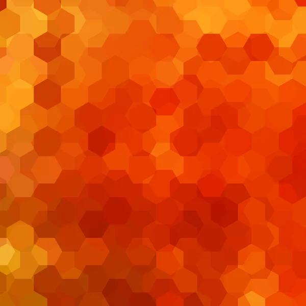 Fondo abstracto compuesto de hexágonos naranjas — Vector de stock