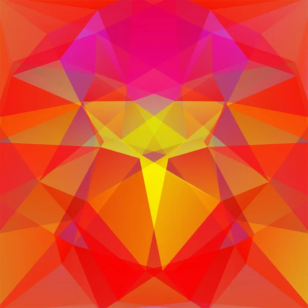 Abstrakter Hintergrund bestehend aus roten, orangen, gelben, rosa Dreiecken — Stockvektor