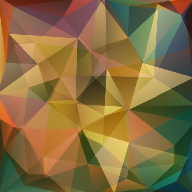 abstract background consisting of green, brown, beige triangles