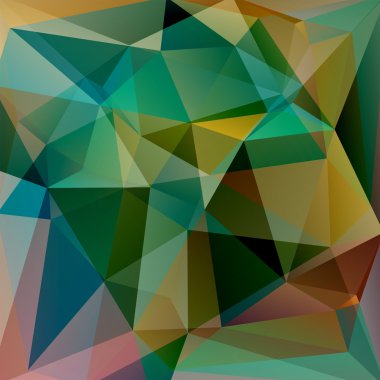 abstract background consisting of dark green, brown triangles
