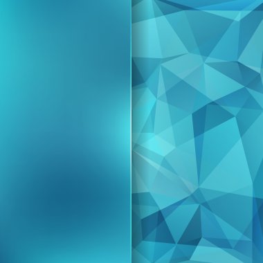 arka plan mavi üçgen ve mat cam oluşan