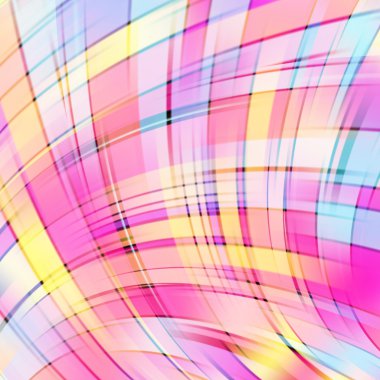Colorful smooth light lines background. Pink, yellow, blue colors