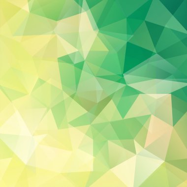 Sarı, yeşil üçgenler, vektör çizim oluşan arka plan