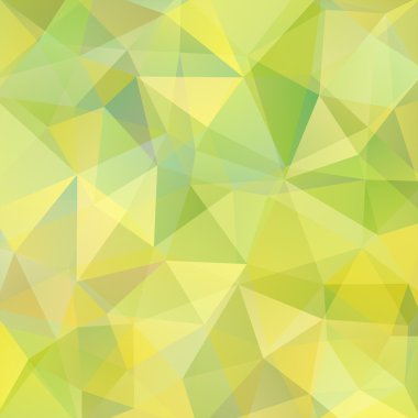 yeşil, sarı üçgenler, vektör çizim oluşan arka plan