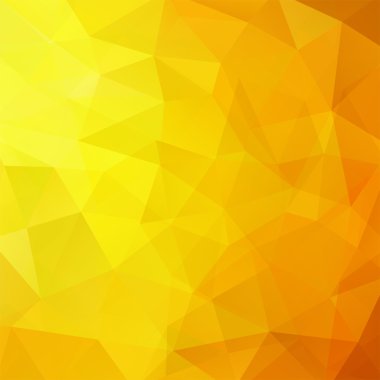 arka plan sarı, turuncu üçgenler oluşan