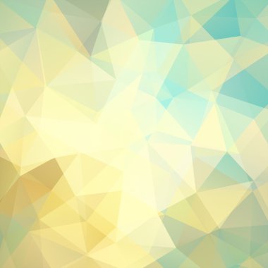 arka plan sarı, mavi, bej renkli üçgenler oluşan
