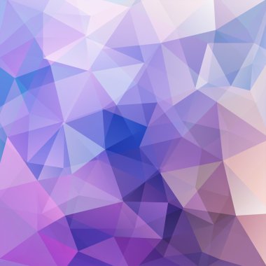 abstract background consisting of white, blue, purple triangles,