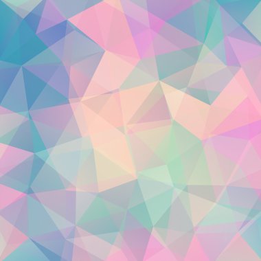 abstract background consisting of blue, pink, orange triangles