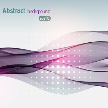 Colorful smooth light lines background. Gray, pink colors. Vector illustration