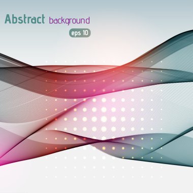 Colorful smooth light lines background. Gray, red, brown colors.