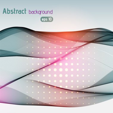 Colorful smooth light lines background. Gray, pink colors.