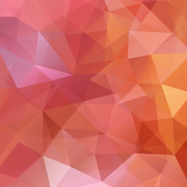abstract background consisting of orange triangles, vector illustration