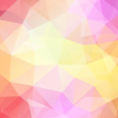 abstract background consisting of yellow, pink, white triangles, vector illustration