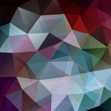 abstract background consisting of black, green, red, brown triangles, vector illustration
