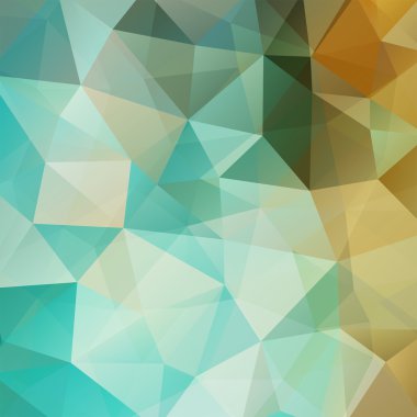 yeşil, mavi üçgenler, vektör çizim oluşan arka plan