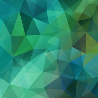 yeşil, mavi üçgenler, vektör çizim oluşan arka plan