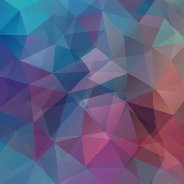 abstract background consisting of dark purple, blue triangles, vector illustration