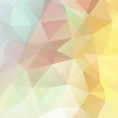 abstract background consisting of pastel green, yellow, blue triangles, vector illustration
