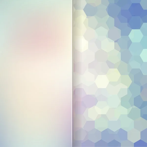 Абстрактный фон, состоящий из белого, синего, розового шестиугольников — стоковый вектор