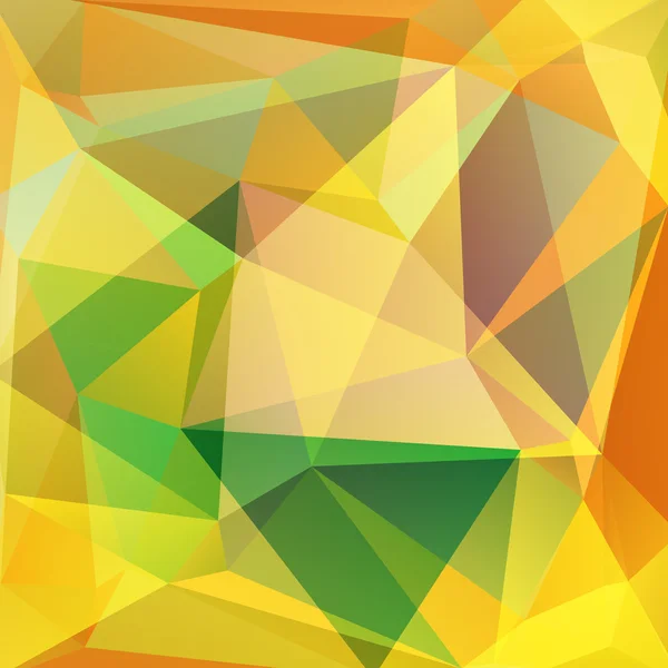 Fond abstrait composé de jaune, orange, triangle vert — Image vectorielle