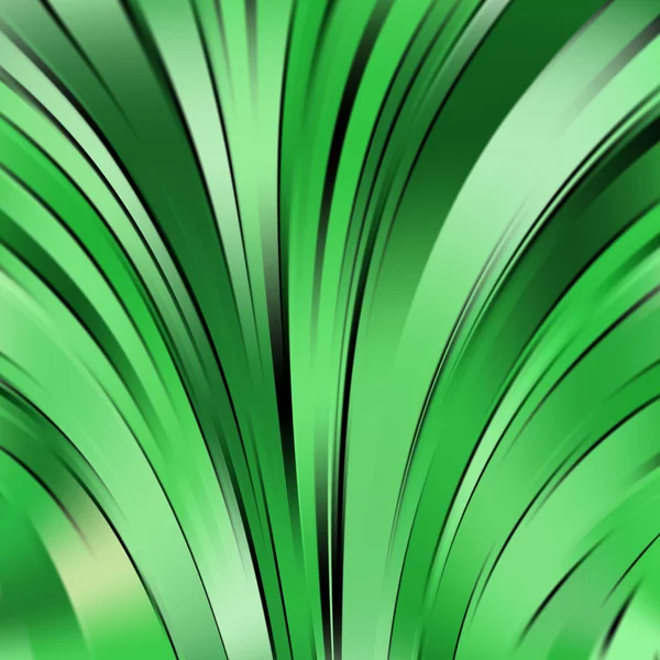 カラフルな滑らかな光のライン背景。緑の色 — ストックベクタ