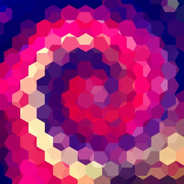 Fondo abstracto que consta de hexágonos rosa, púrpura, azul — Vector de stock