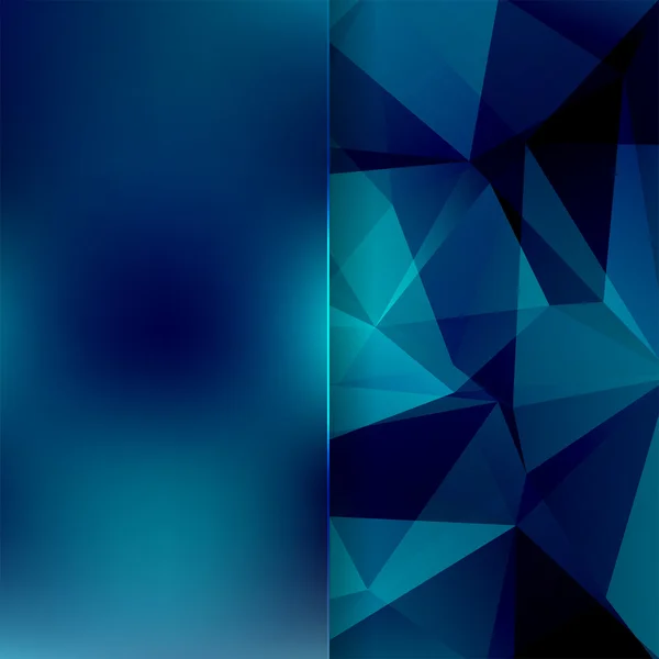 Abstract background consisting of dark blue triangles and matt glass — Stock Vector