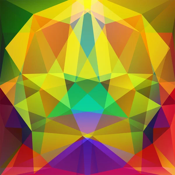 Abstract background consisting of yellow, green, red, violet triangles — Stock vektor