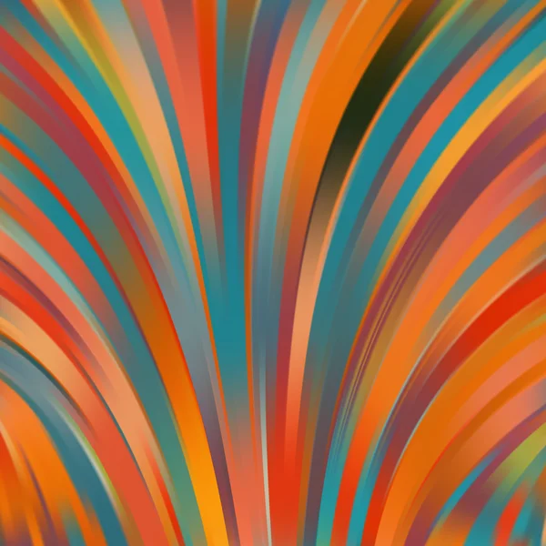 Colorful smooth light lines background. Blue, orange colors — Wektor stockowy