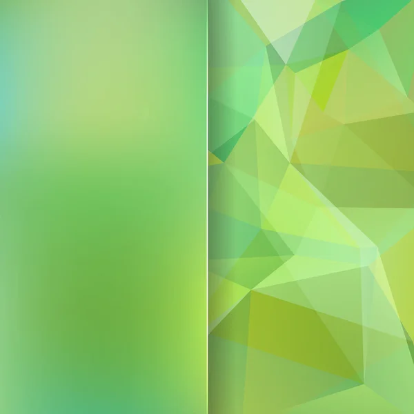 Abstract background consisting of light green triangles and matt glass — Stock Vector