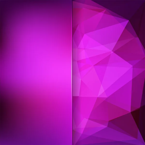 抽象背景组成的粉红色，紫色三角形和哑光玻璃 — 图库矢量图片