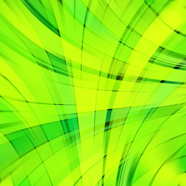カラフルな滑らかな光のライン背景。緑、黄色の色. — ストックベクタ