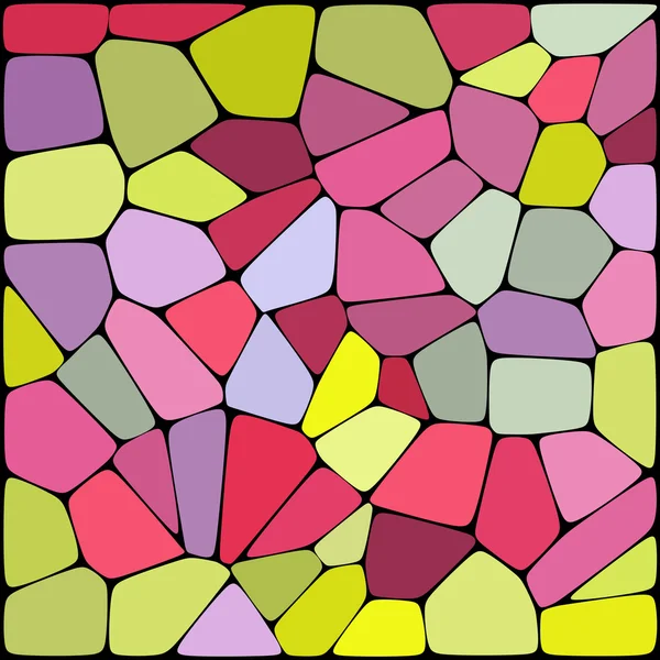 Sfondo astratto costituito da rosa, forme geometriche gialle — Vettoriale Stock