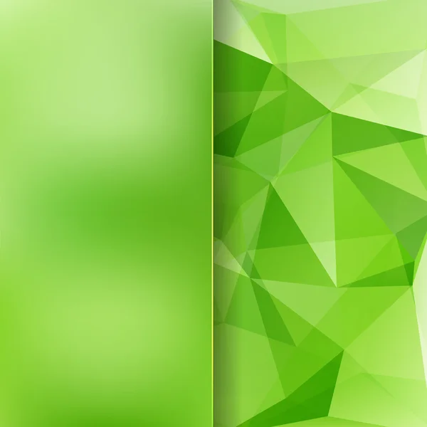 Resumo fundo composto por triângulos verdes e vidro mate — Vetor de Stock