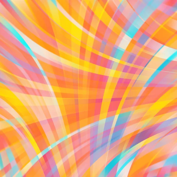 Colorful smooth light lines background. Blue, yellow, orange colors — Stock vektor