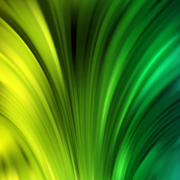 Colorful smooth light lines background. Yellow, green colors — ストックベクタ