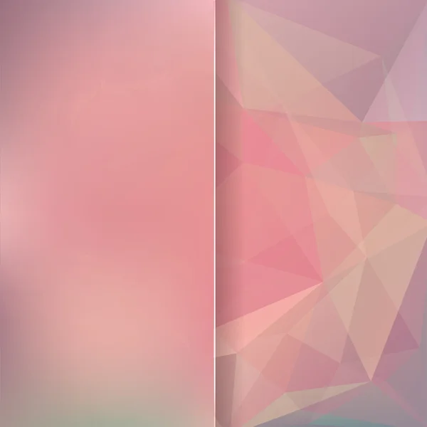 Abstract background consisting of brown, pink triangles and matt glass — Stock Vector