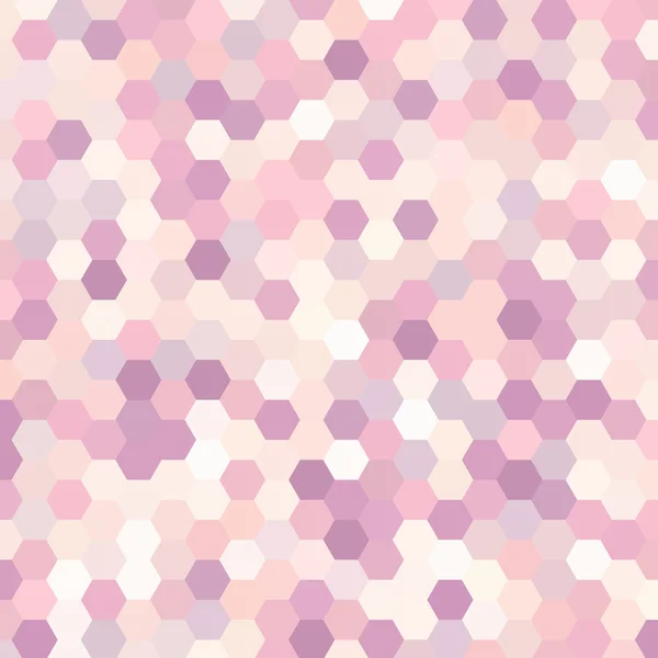 Fond abstrait composé de rose pastel, hexagones blancs — Image vectorielle