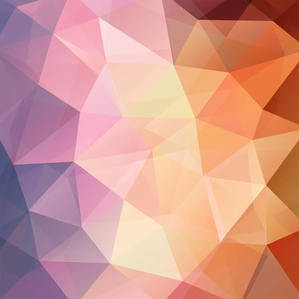 Abstract background consisting of orange, pink, purple triangles — Stock Vector