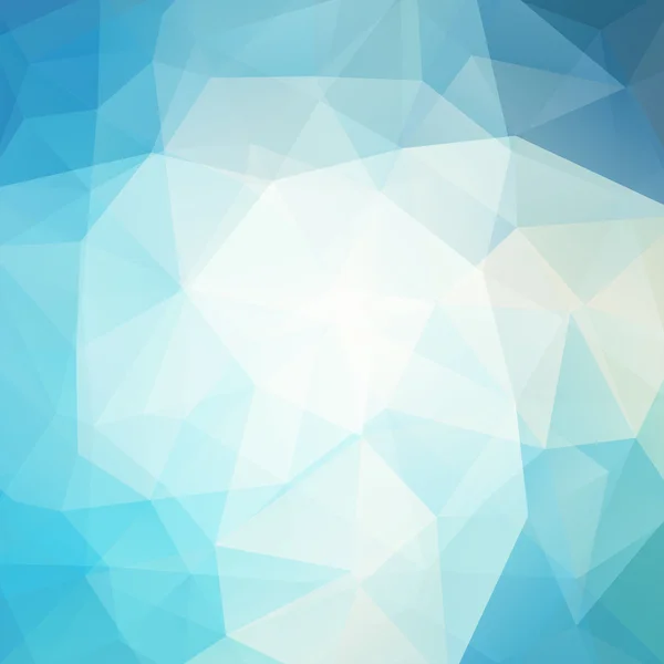 Abstract background consisting of blue, white triangles, vector — Stok Vektör
