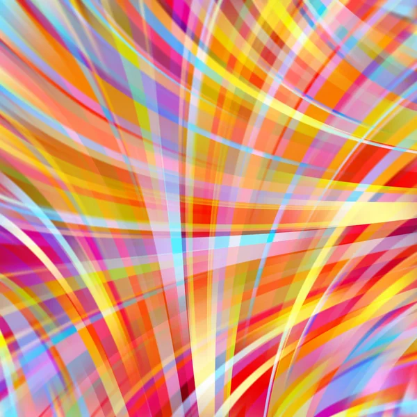 Colorful smooth light lines background. Red, yellow, orange colors. Vector illustration — 图库矢量图片