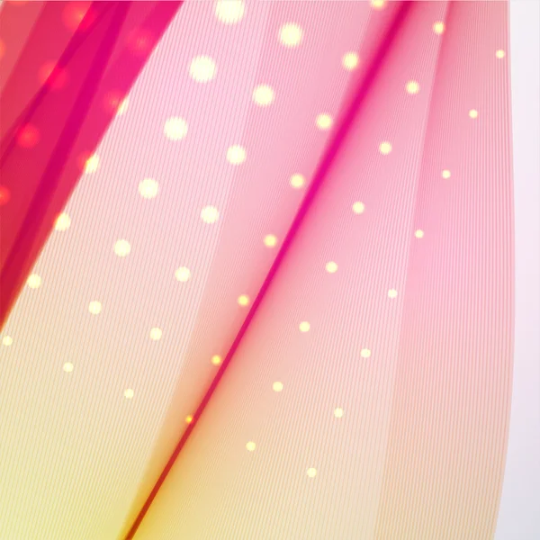 Colorful smooth light lines background. Pink, yellow, orange colors. Vector illustration — ストックベクタ