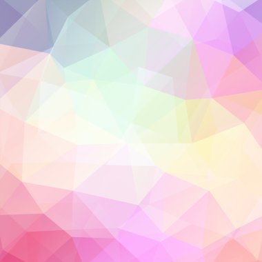 abstract background consisting of pink, white, yellow triangles