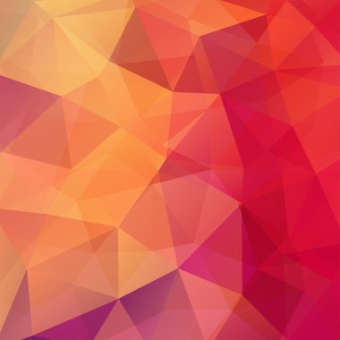abstract background consisting of orange, red triangles, vector 