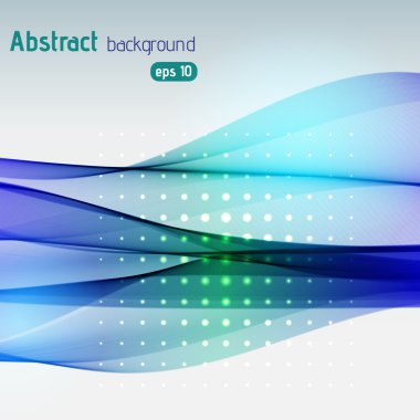 Abstract wave design element. Blue, green colors.